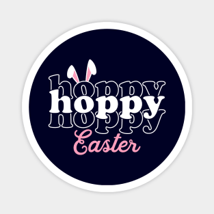 Hoppy Hoppy Hoppy Easter Bunny Ears Magnet